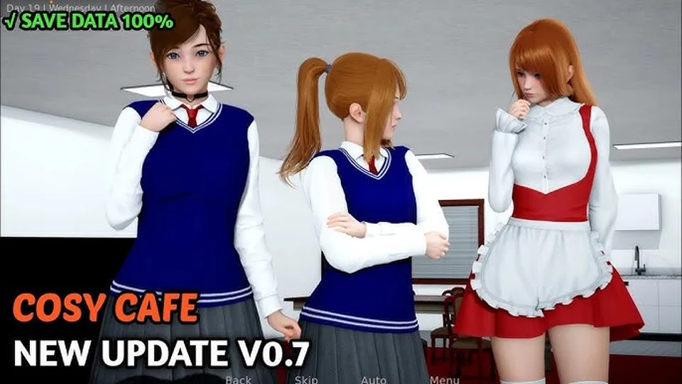 舒适咖啡厅 攻略页背景 对话界面与章节选择场景