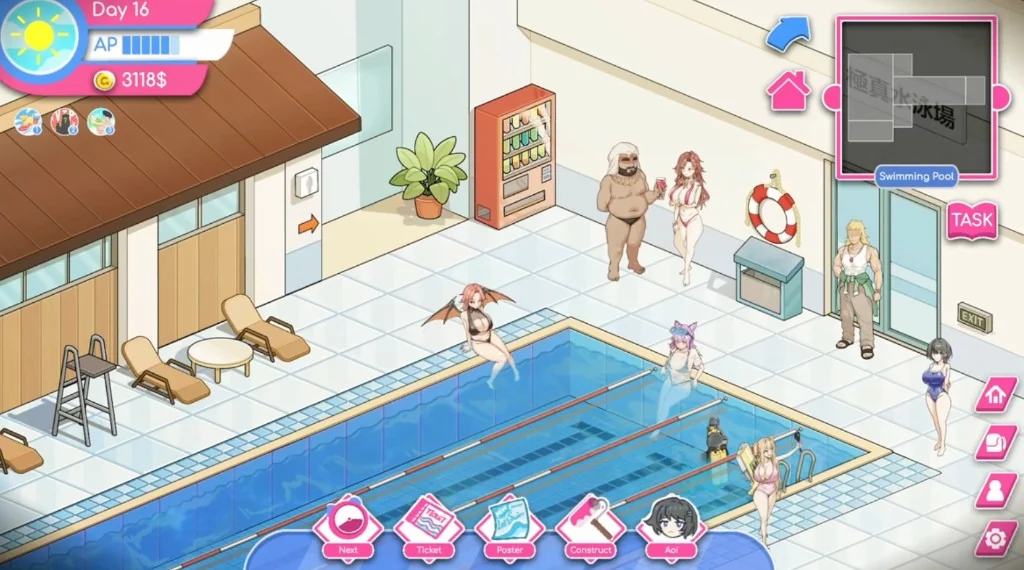 救生员狂热 Lifeguard Holic 官方主视觉 经营互动 SLG首页背景